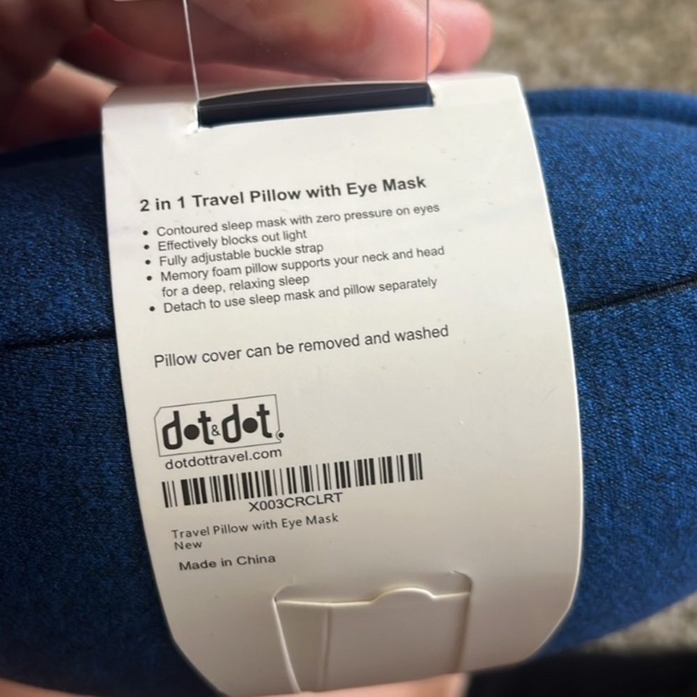 Dot & Dot 2 in 1 Travel Pillow with Eye Mask - Picture 6 of 12